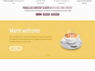 Parallax Content Slider with CSS3 and jQuery