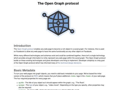 The Open Graph protocol
